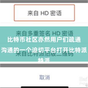 比特币社区亦然用户们疏通沟通的一个迫切平台打开比特派