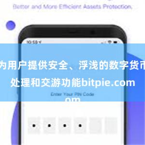 为用户提供安全、浮浅的数字货币处理和交游功能bitpie.com